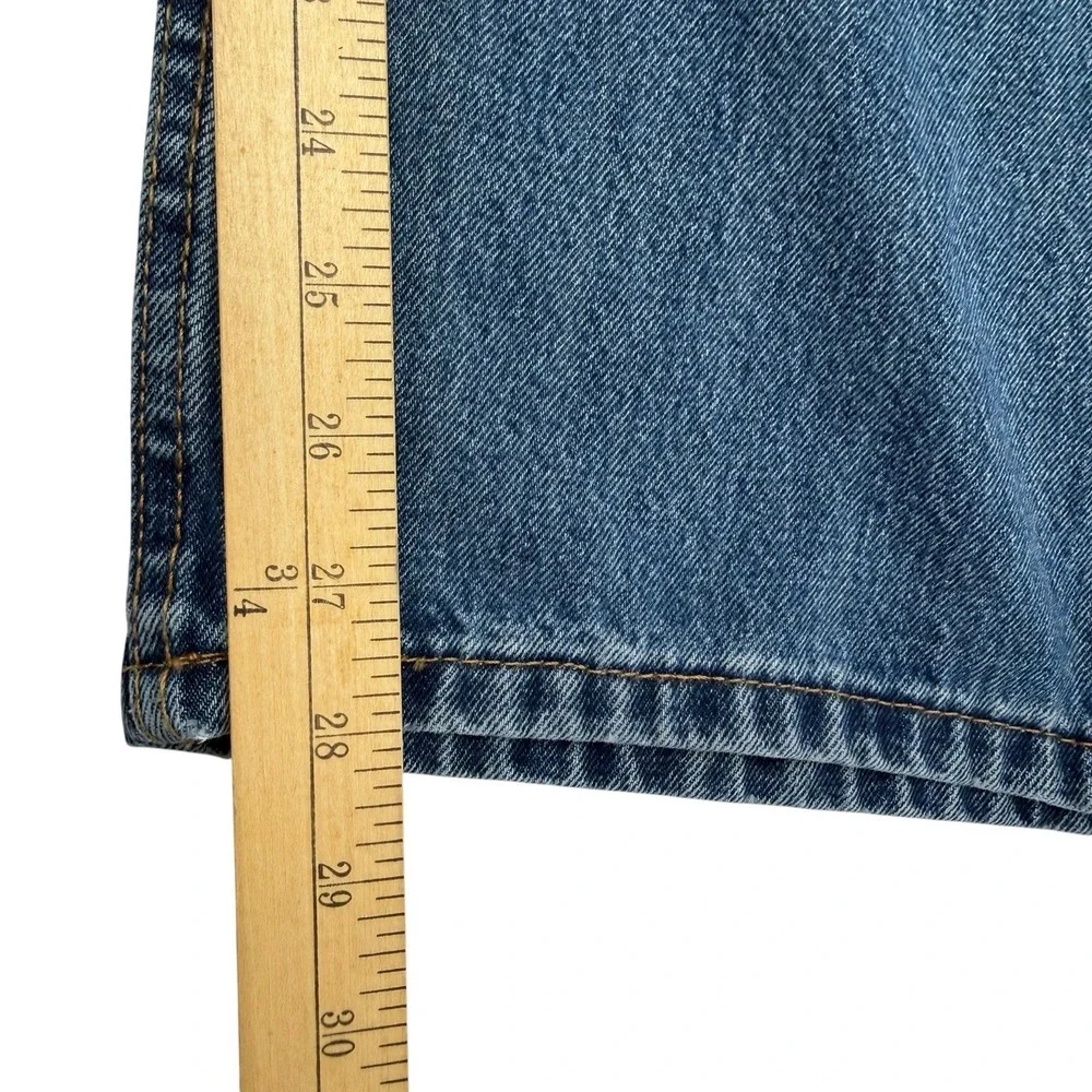 Levi's 550 Relaxed Fit Jeans Men 46x29 (44x28 Measured) Light Wash Denim Red Tab